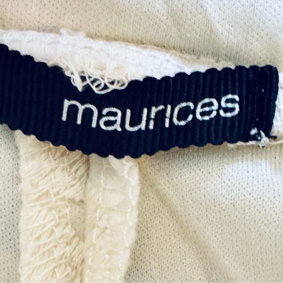 NWT Maurice's cream crocheted overlay midi pencil skirt size medium M
 b7 - Picture 2 of 5